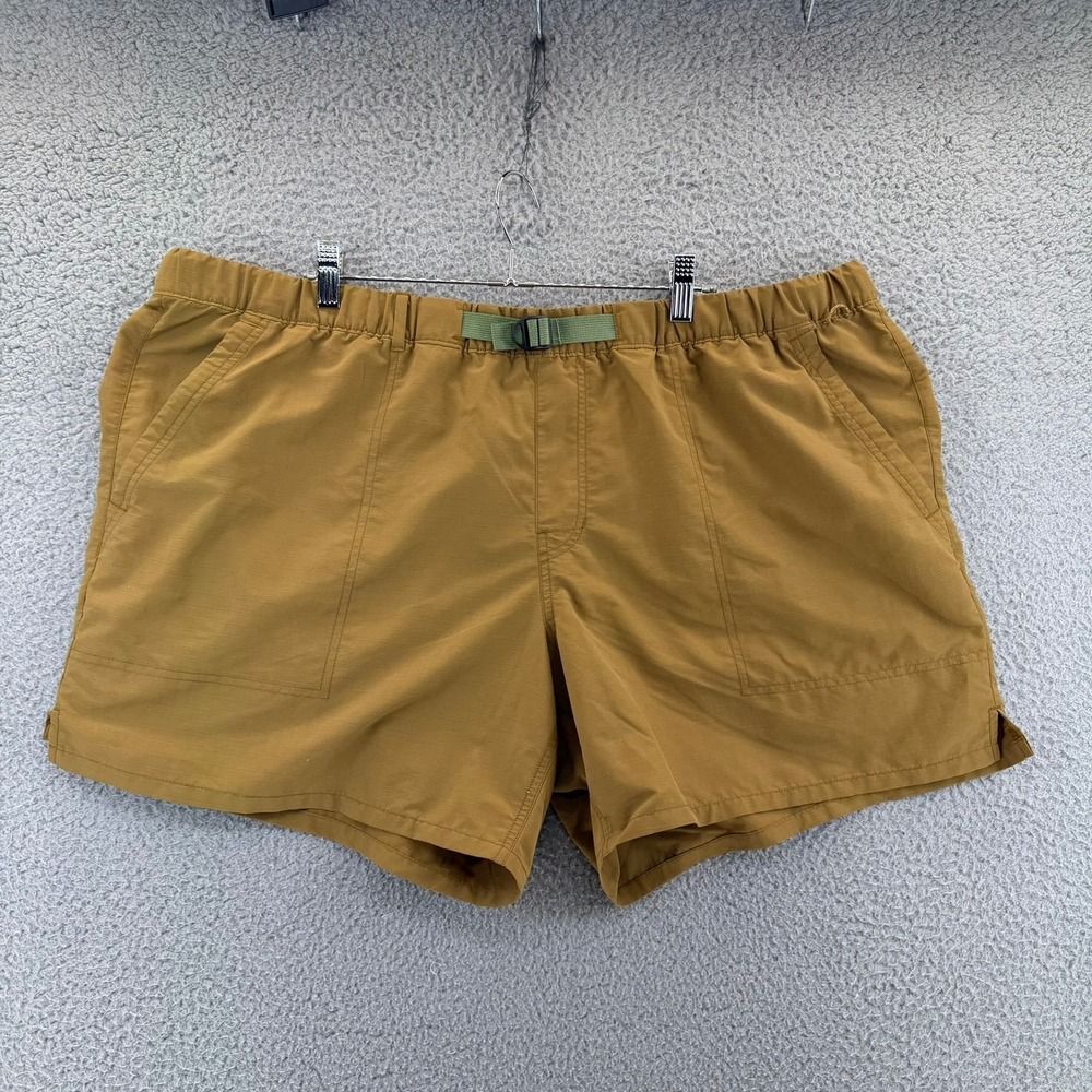REI Co-op Mens XXLarge Brown Ripstop Hiking Shorts Webbing Belt 5.5 Inch Inseam